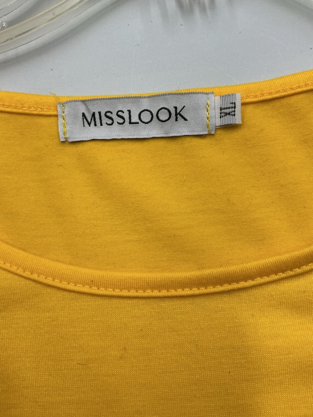 MISSLOOK Yellow Daisy Tee with White Floral Hem - Picture 4 of 5
